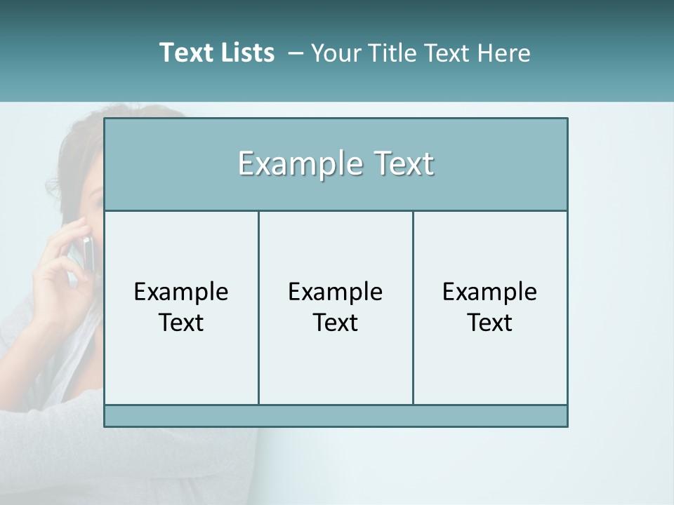 A Beautiful Woman Talking On A Cell Phone PowerPoint Template