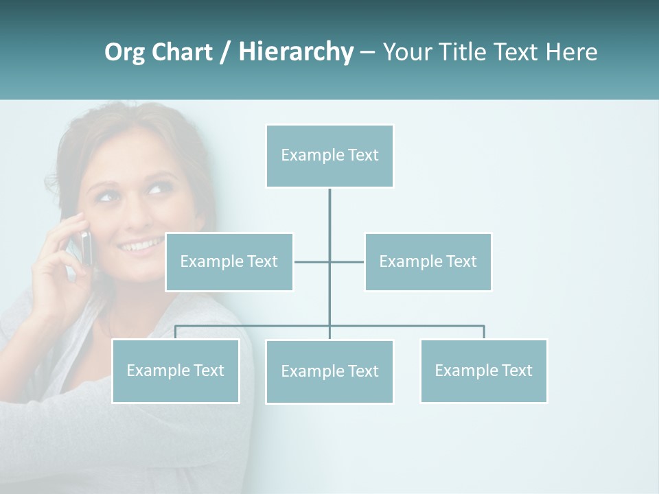 A Beautiful Woman Talking On A Cell Phone PowerPoint Template