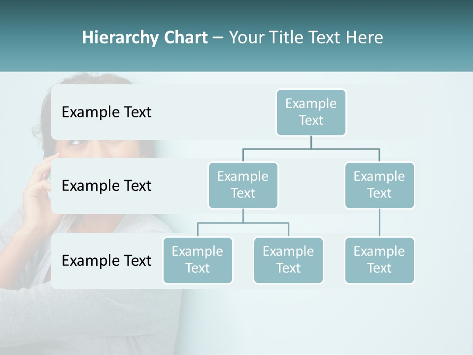 A Beautiful Woman Talking On A Cell Phone PowerPoint Template