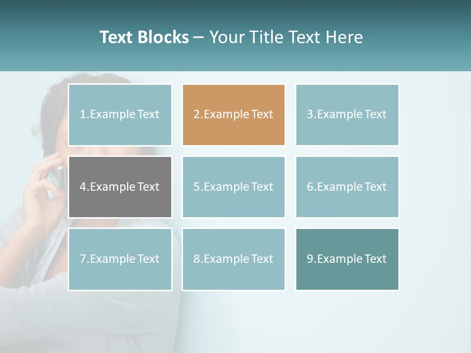 A Beautiful Woman Talking On A Cell Phone PowerPoint Template