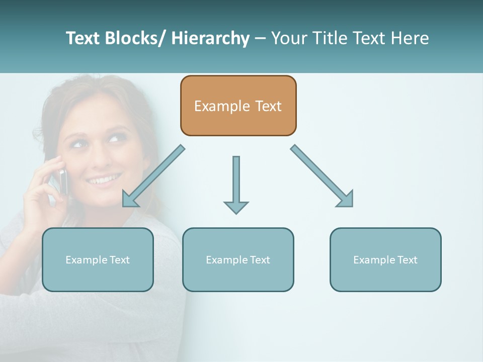 A Beautiful Woman Talking On A Cell Phone PowerPoint Template