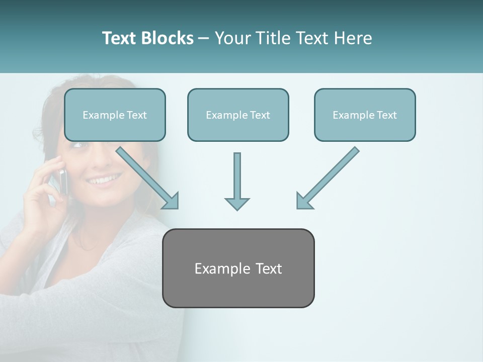 A Beautiful Woman Talking On A Cell Phone PowerPoint Template