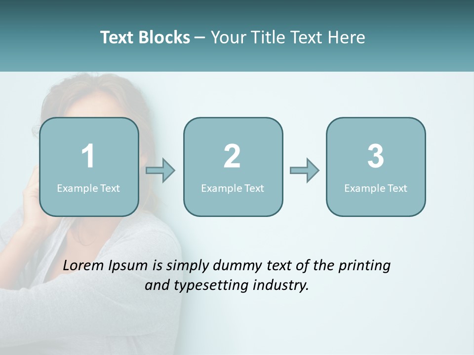 A Beautiful Woman Talking On A Cell Phone PowerPoint Template