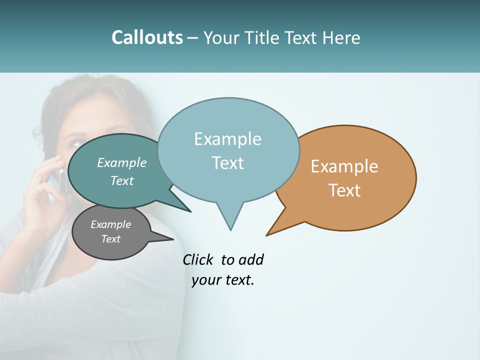 A Beautiful Woman Talking On A Cell Phone PowerPoint Template