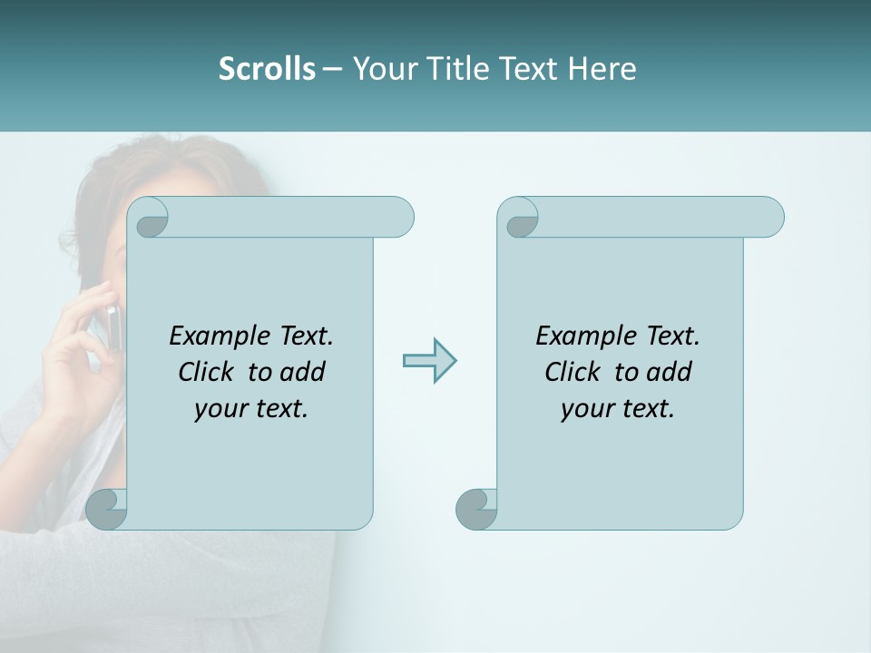 A Beautiful Woman Talking On A Cell Phone PowerPoint Template