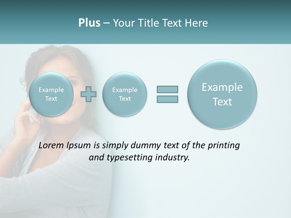 A Beautiful Woman Talking On A Cell Phone PowerPoint Template