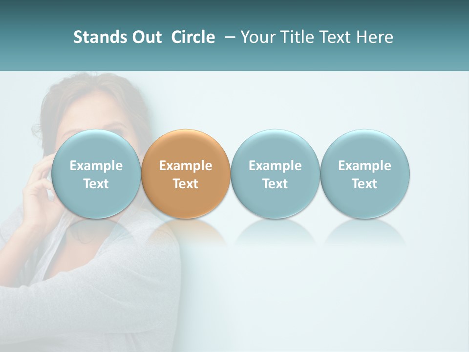 A Beautiful Woman Talking On A Cell Phone PowerPoint Template