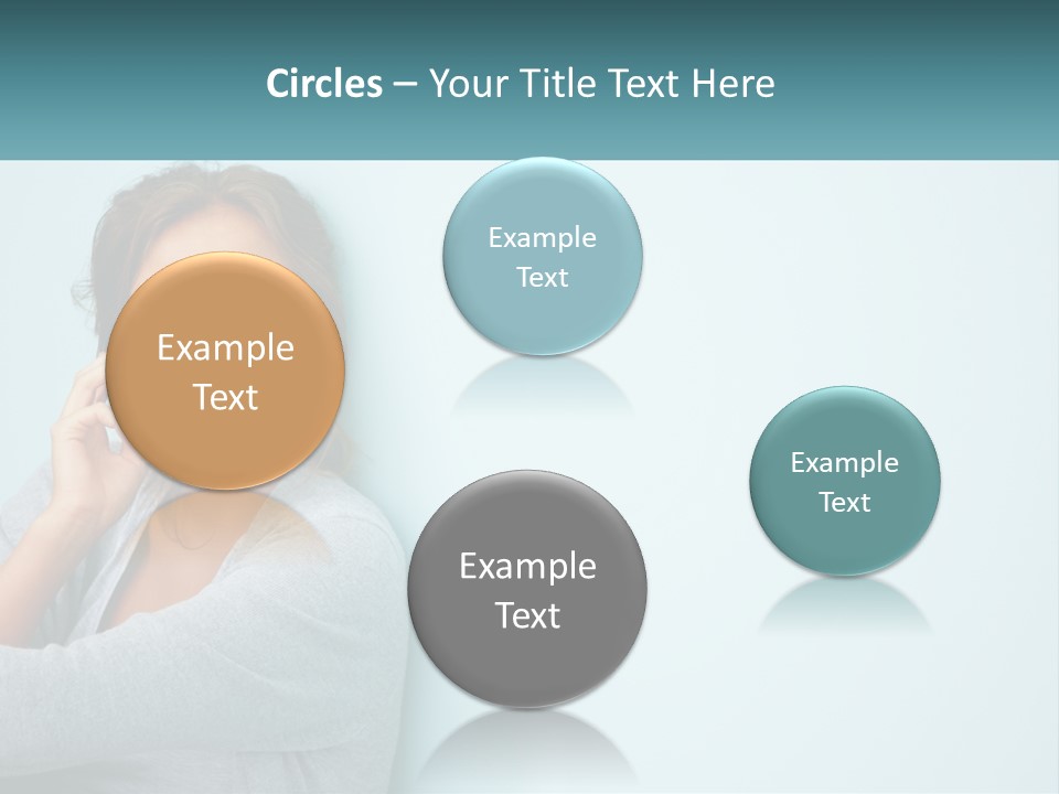 A Beautiful Woman Talking On A Cell Phone PowerPoint Template