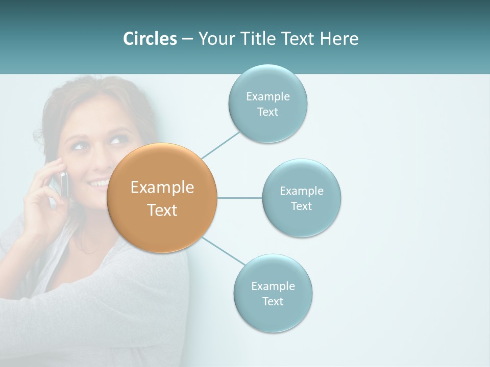 A Beautiful Woman Talking On A Cell Phone PowerPoint Template