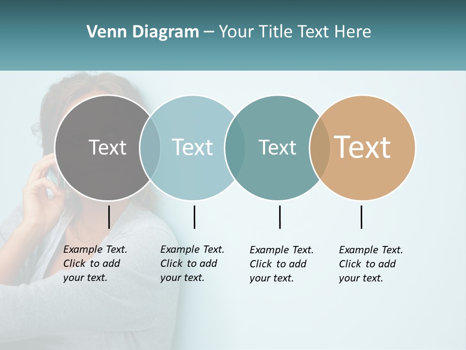 A Beautiful Woman Talking On A Cell Phone PowerPoint Template