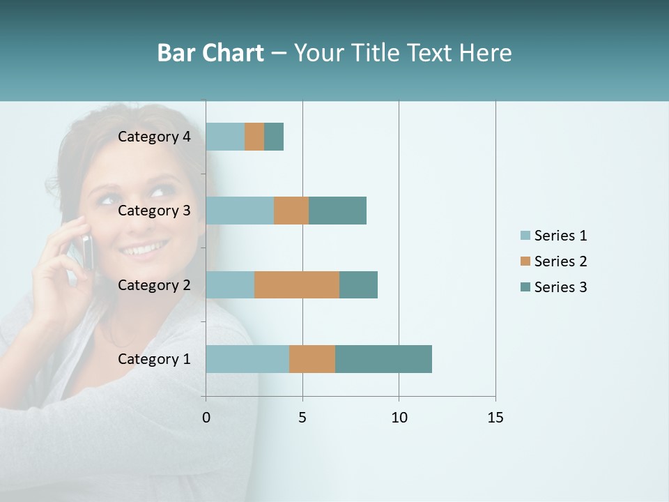 A Beautiful Woman Talking On A Cell Phone PowerPoint Template