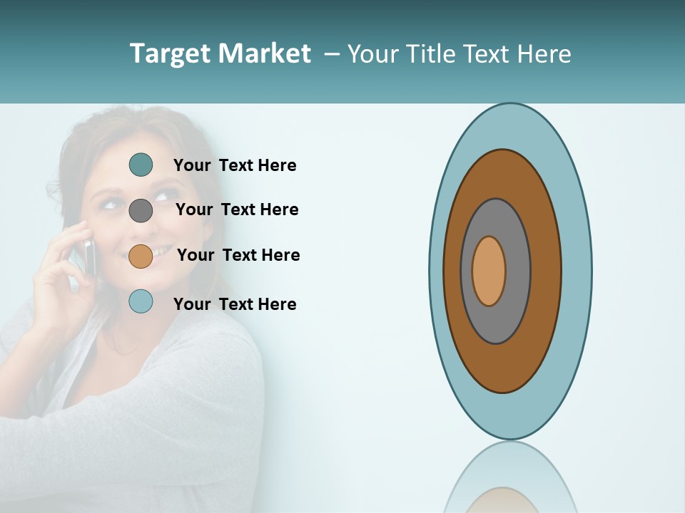 A Beautiful Woman Talking On A Cell Phone PowerPoint Template