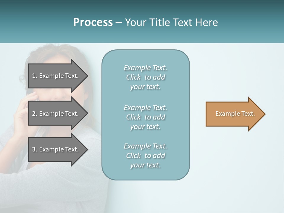 A Beautiful Woman Talking On A Cell Phone PowerPoint Template