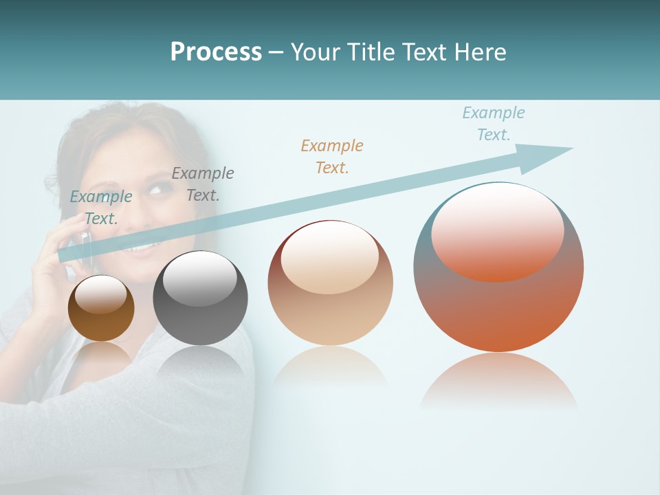 A Beautiful Woman Talking On A Cell Phone PowerPoint Template