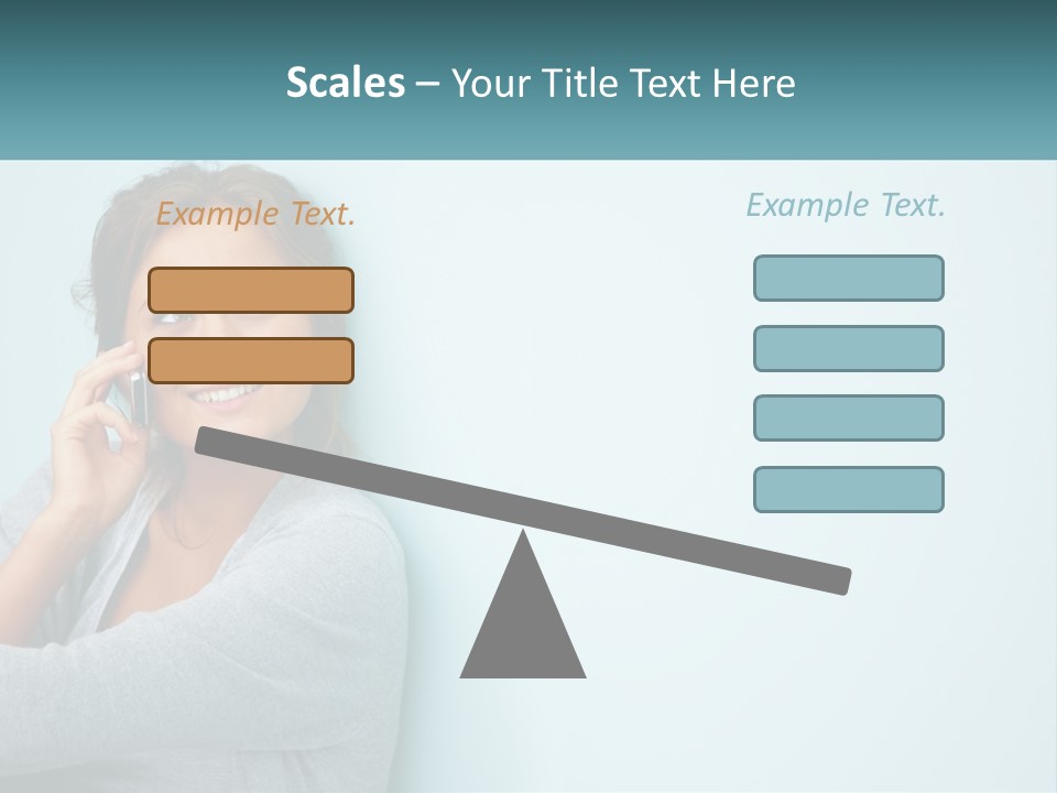 A Beautiful Woman Talking On A Cell Phone PowerPoint Template