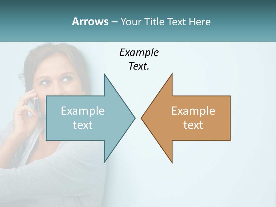 A Beautiful Woman Talking On A Cell Phone PowerPoint Template