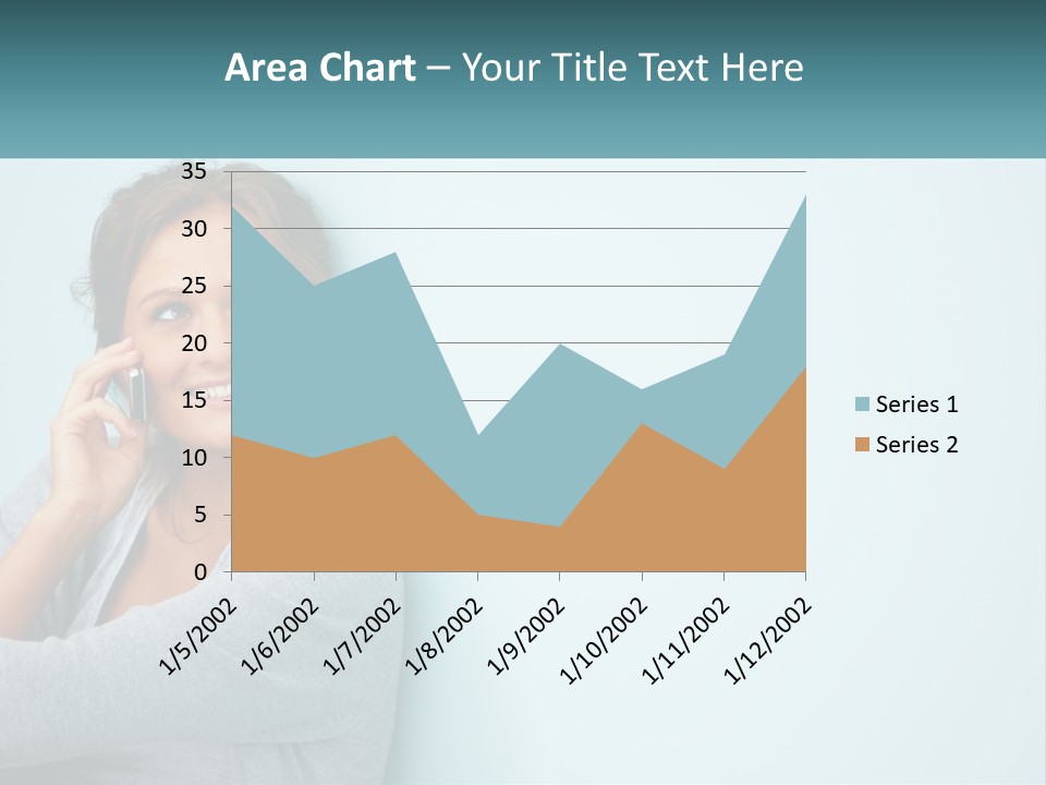 A Beautiful Woman Talking On A Cell Phone PowerPoint Template