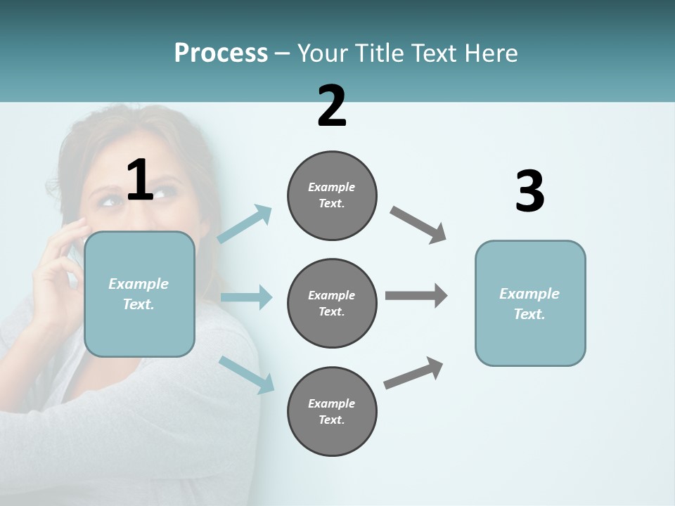 A Beautiful Woman Talking On A Cell Phone PowerPoint Template