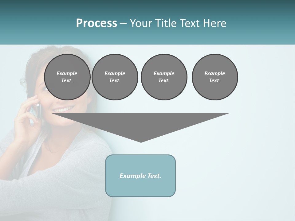 A Beautiful Woman Talking On A Cell Phone PowerPoint Template