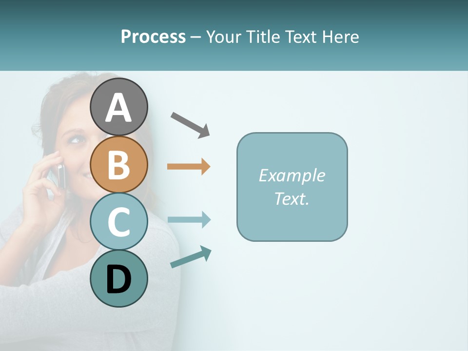 A Beautiful Woman Talking On A Cell Phone PowerPoint Template