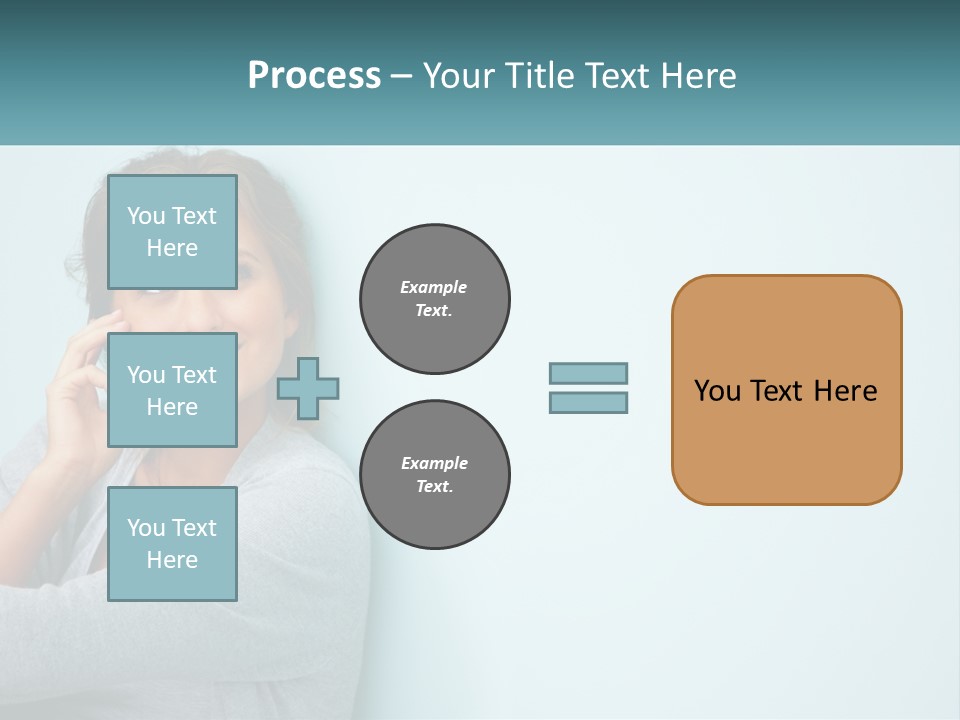 A Beautiful Woman Talking On A Cell Phone PowerPoint Template