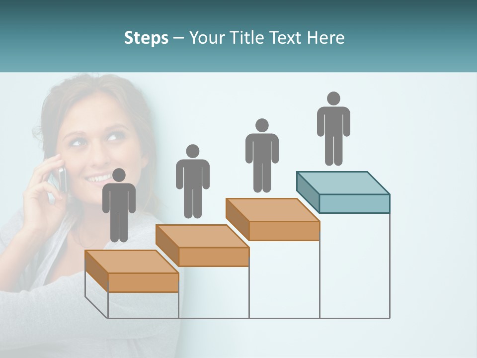 A Beautiful Woman Talking On A Cell Phone PowerPoint Template