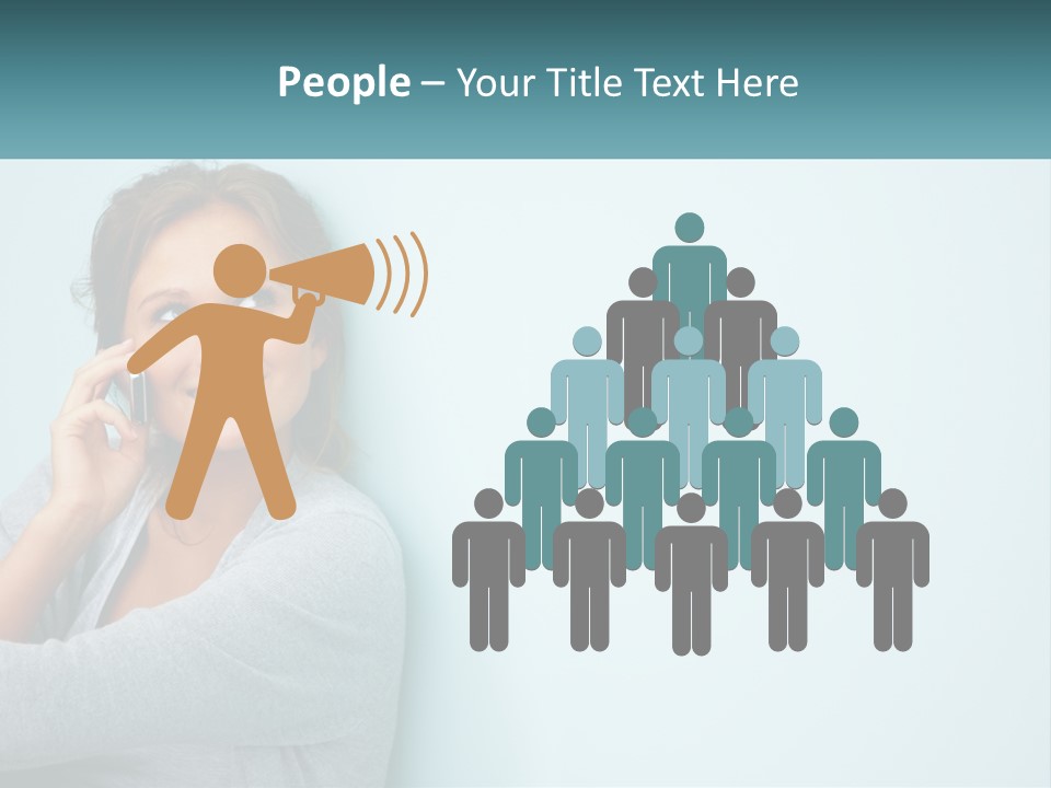 A Beautiful Woman Talking On A Cell Phone PowerPoint Template