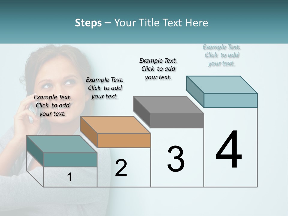 A Beautiful Woman Talking On A Cell Phone PowerPoint Template