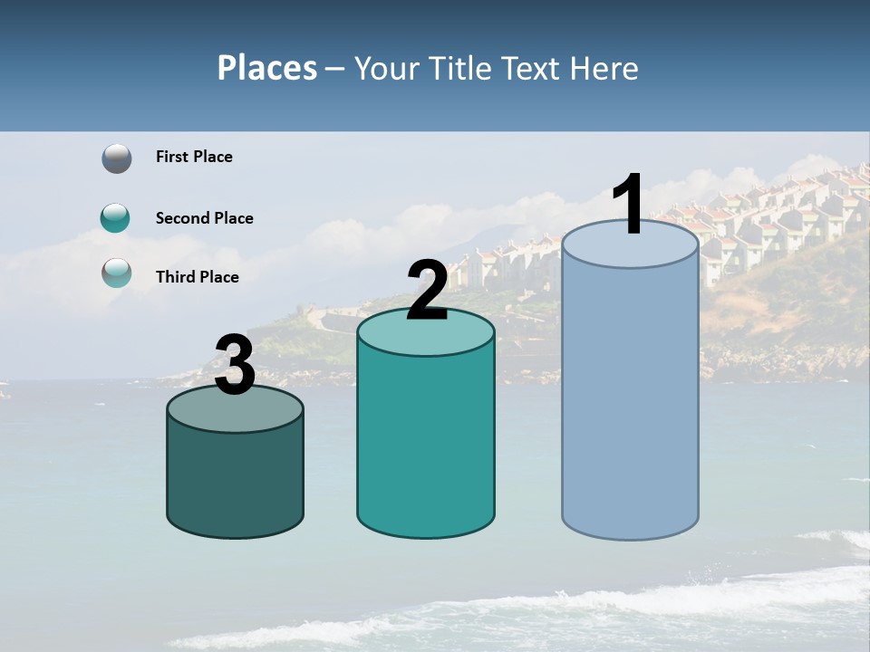 A Large Body Of Water With Houses On Top Of It PowerPoint Template