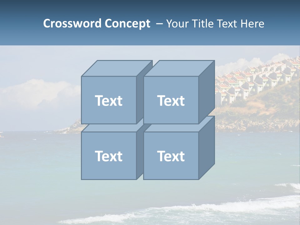 A Large Body Of Water With Houses On Top Of It PowerPoint Template