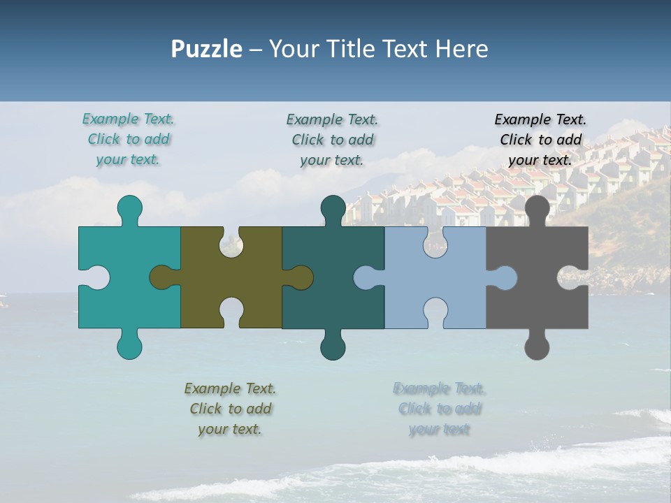 A Large Body Of Water With Houses On Top Of It PowerPoint Template