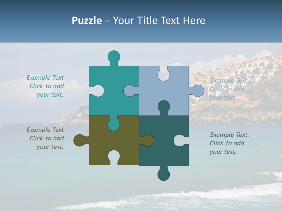 A Large Body Of Water With Houses On Top Of It PowerPoint Template