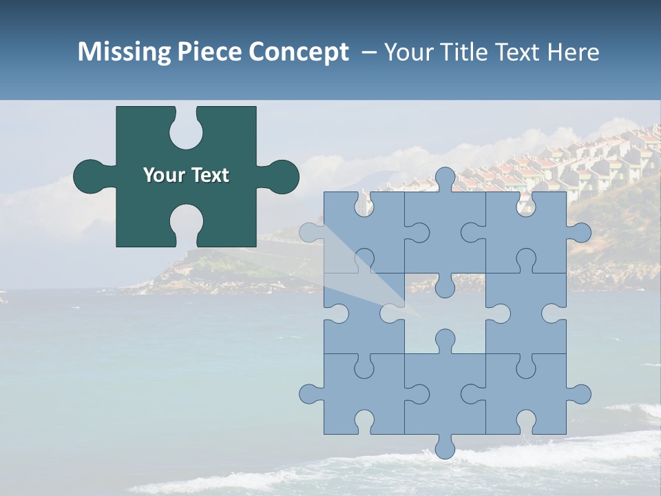 A Large Body Of Water With Houses On Top Of It PowerPoint Template