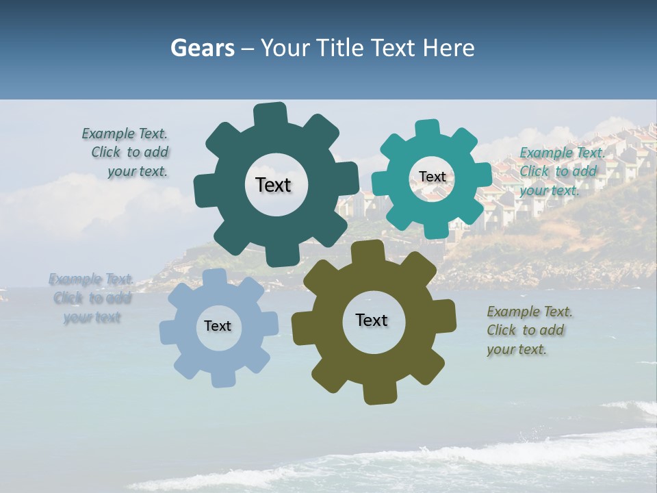 A Large Body Of Water With Houses On Top Of It PowerPoint Template