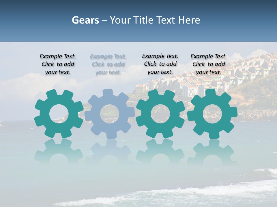 A Large Body Of Water With Houses On Top Of It PowerPoint Template