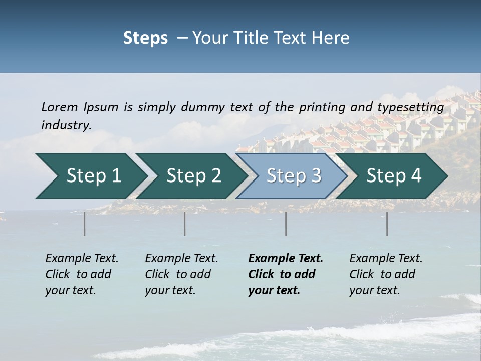 A Large Body Of Water With Houses On Top Of It PowerPoint Template