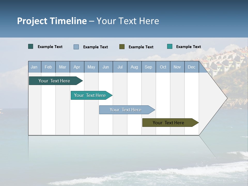 A Large Body Of Water With Houses On Top Of It PowerPoint Template