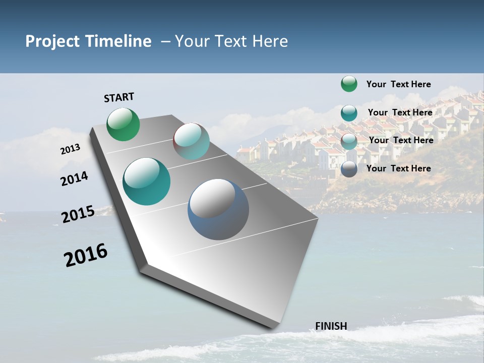 A Large Body Of Water With Houses On Top Of It PowerPoint Template