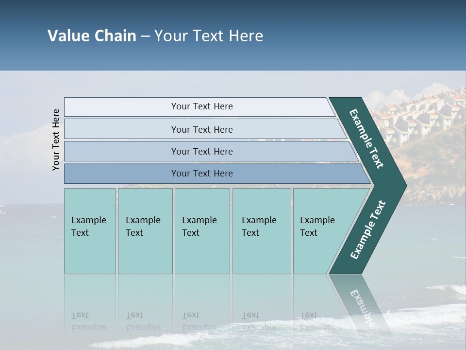 A Large Body Of Water With Houses On Top Of It PowerPoint Template