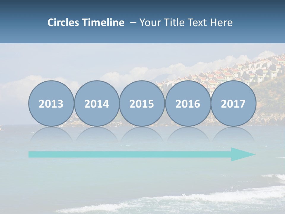 A Large Body Of Water With Houses On Top Of It PowerPoint Template