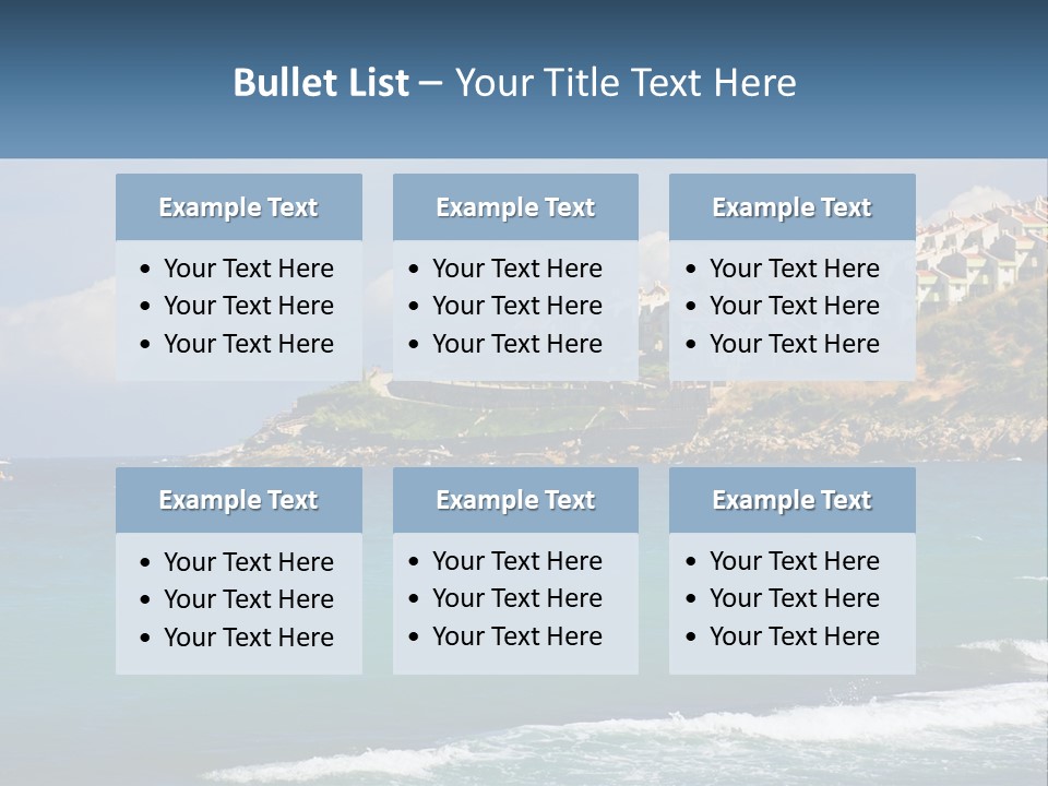 A Large Body Of Water With Houses On Top Of It PowerPoint Template