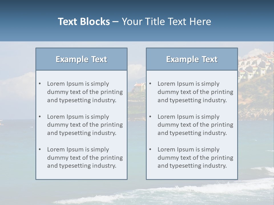A Large Body Of Water With Houses On Top Of It PowerPoint Template
