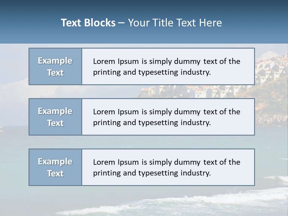 A Large Body Of Water With Houses On Top Of It PowerPoint Template