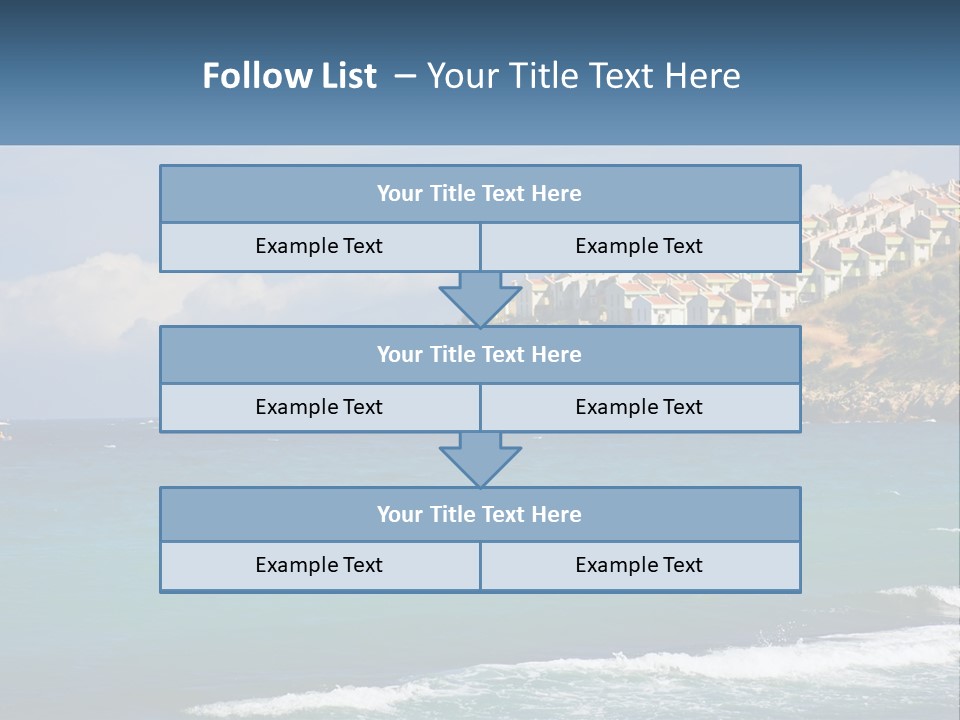 A Large Body Of Water With Houses On Top Of It PowerPoint Template