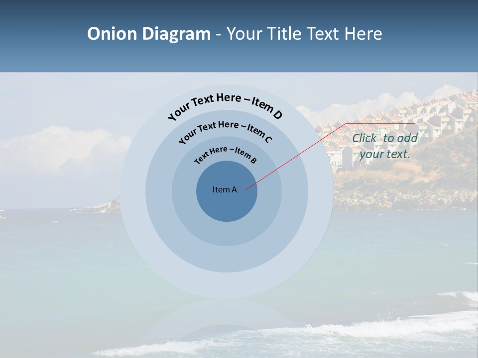 A Large Body Of Water With Houses On Top Of It PowerPoint Template