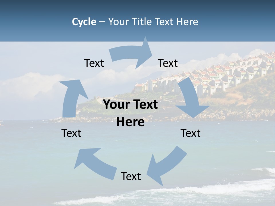 A Large Body Of Water With Houses On Top Of It PowerPoint Template