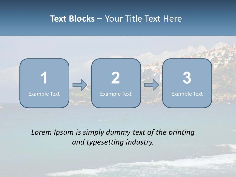 A Large Body Of Water With Houses On Top Of It PowerPoint Template