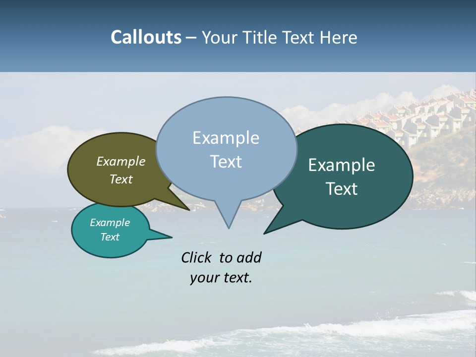 A Large Body Of Water With Houses On Top Of It PowerPoint Template