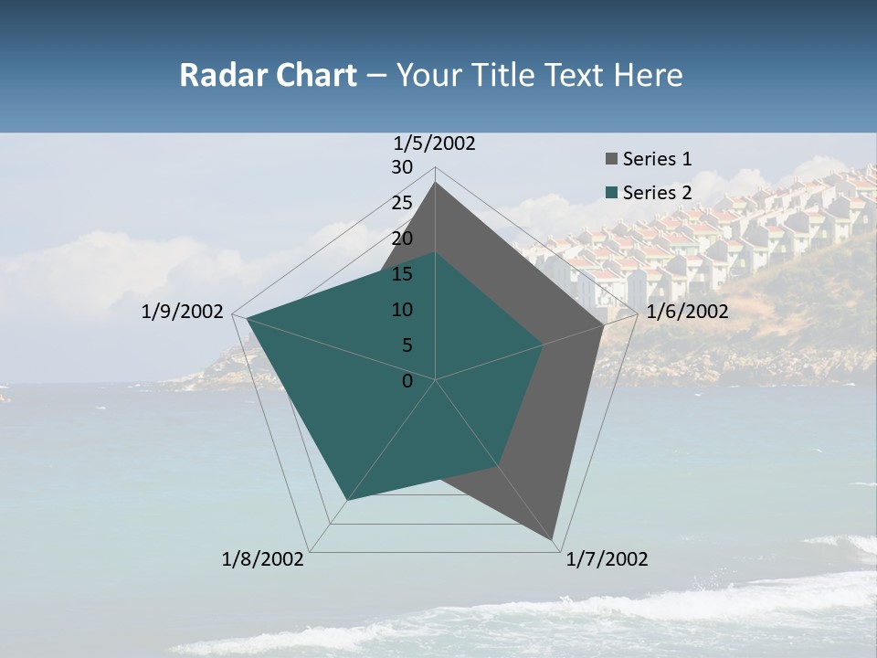 A Large Body Of Water With Houses On Top Of It PowerPoint Template