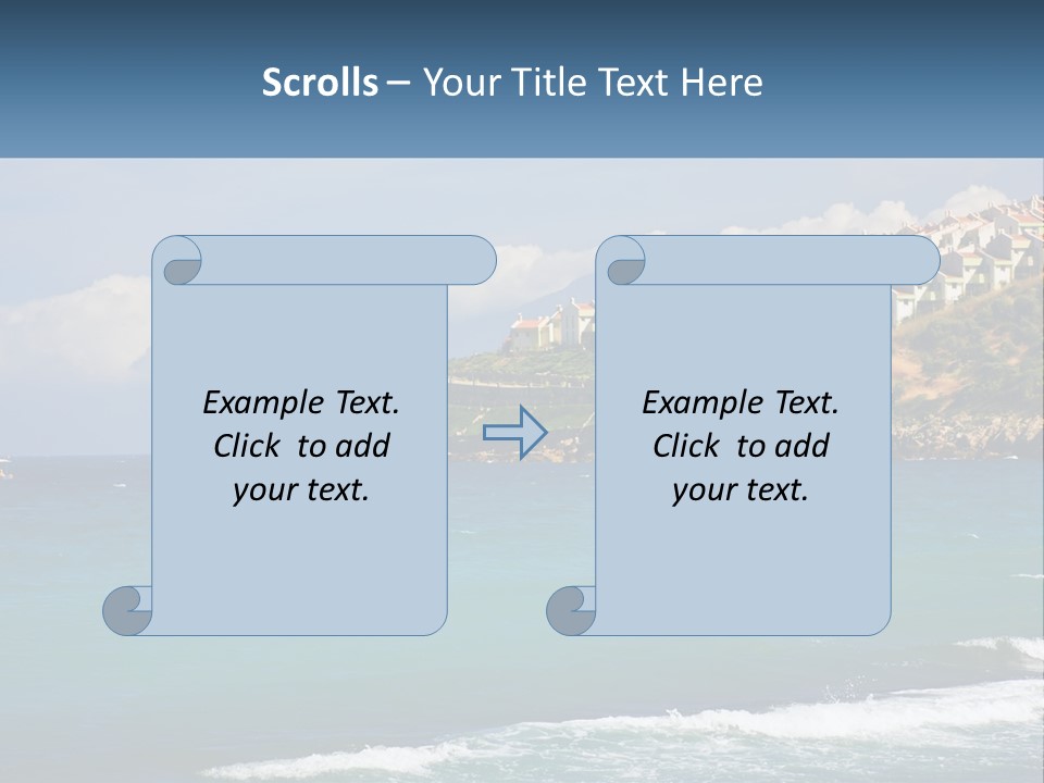 A Large Body Of Water With Houses On Top Of It PowerPoint Template